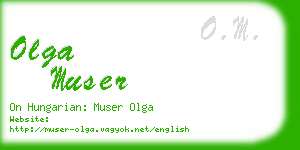 olga muser business card